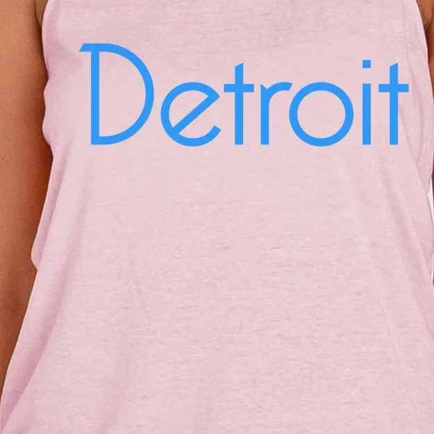 Detroit Honolulu Blue Women's Knotted Racerback Tank