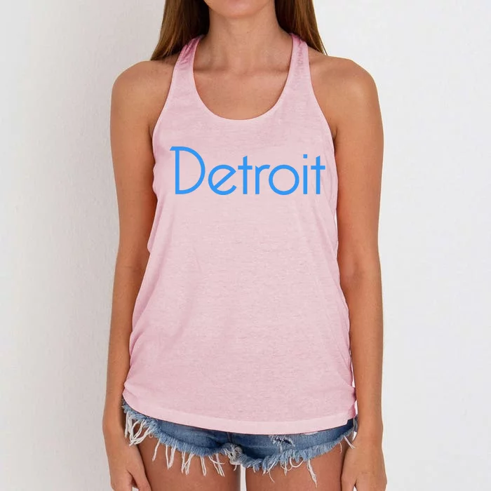 Detroit Honolulu Blue Women's Knotted Racerback Tank