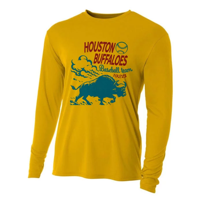 Defunct Houston Buffaloes Baseball Team 1928 Cooling Performance Long Sleeve Crew