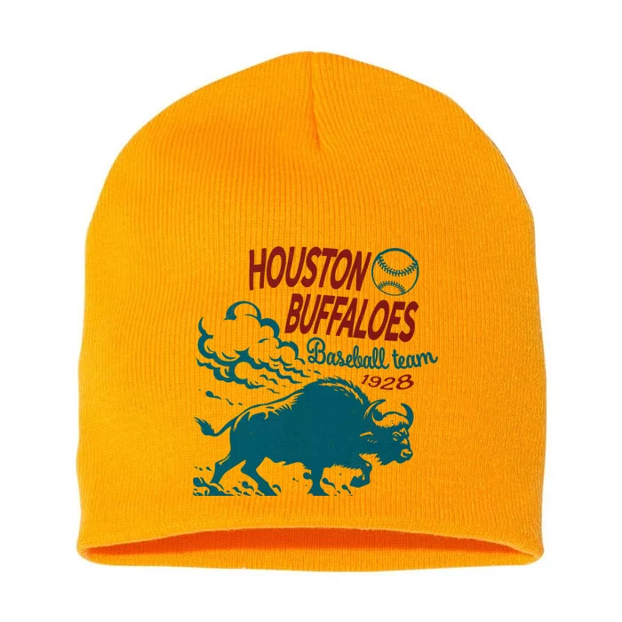 Defunct Houston Buffaloes Baseball Team 1928 Short Acrylic Beanie