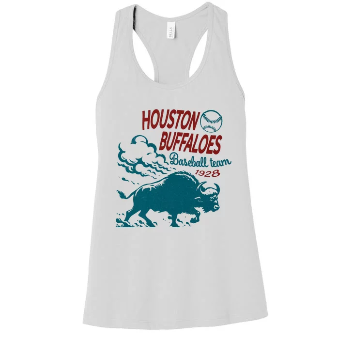 Defunct Houston Buffaloes Baseball Team 1928 Women's Racerback Tank