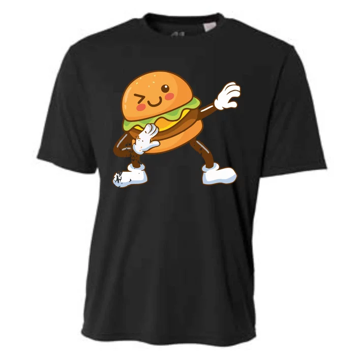 Dabbing Hamburger Bbq Meat Eater Barbecue Grilling Gift Great Gift Cooling Performance Crew T-Shirt