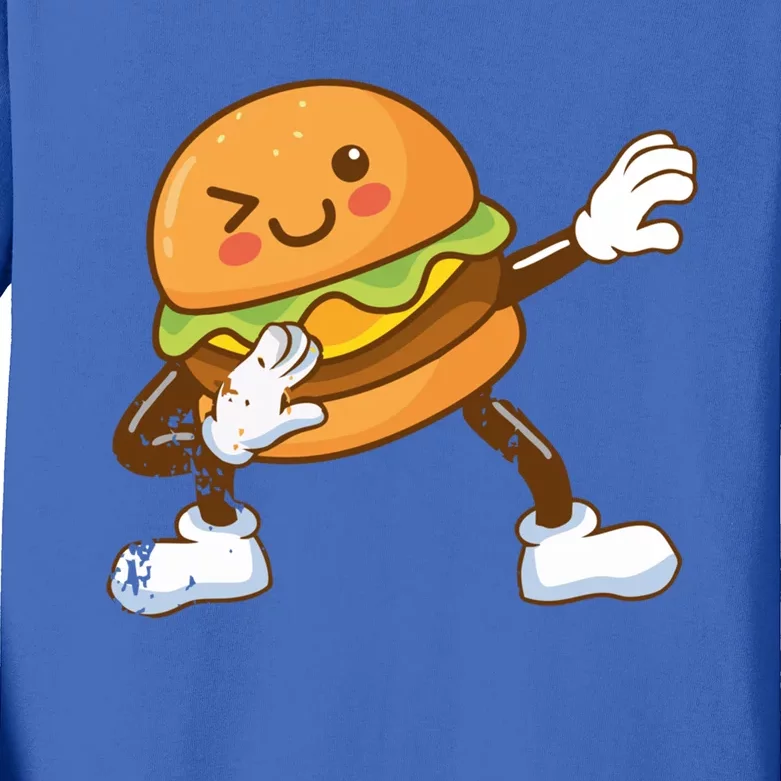 Dabbing Hamburger Bbq Meat Eater Barbecue Grilling Gift Great Gift Kids Long Sleeve Shirt