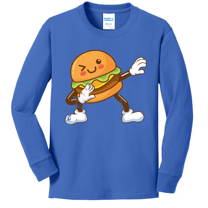 Dabbing Hamburger Bbq Meat Eater Barbecue Grilling Gift Great Gift Kids Long Sleeve Shirt