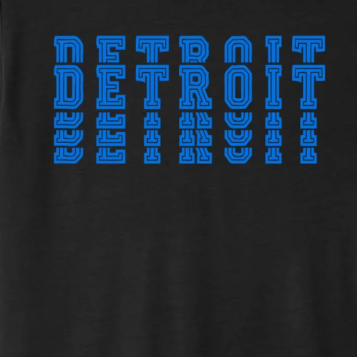 Detroit Honolulu Blue Stacked ChromaSoft Performance T-Shirt