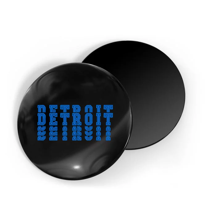 Detroit Honolulu Blue Stacked Magnet