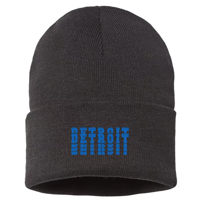 Detroit Honolulu Blue Stacked Sustainable Knit Beanie