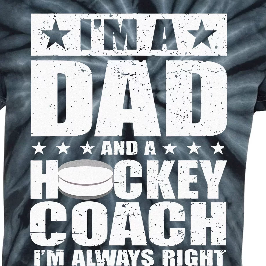 Dad Hockey Coach Fathers Day Gift From Daughter Son Kids Tie-Dye T-Shirt