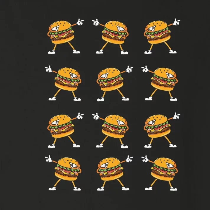 Dabbing Hamburger Cheeseburger Toddler Long Sleeve Shirt