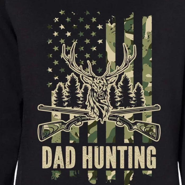 Dad Hunting Camouflage America Flag Deer Hunter Dad Meaningful Gift Womens California Wash Sweatshirt