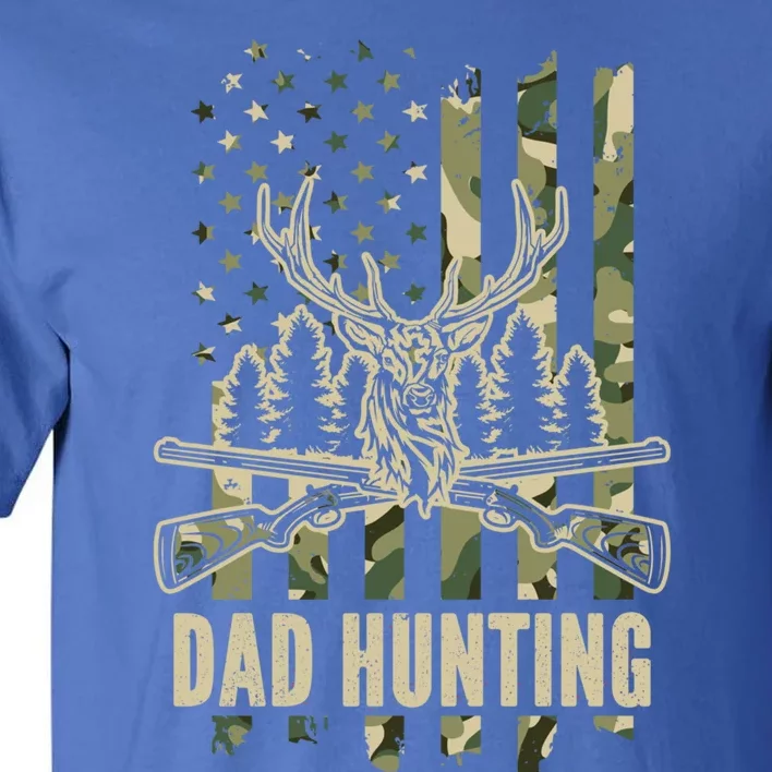 Dad Hunting Camouflage America Flag Deer Hunter Dad Meaningful Gift Tall T-Shirt