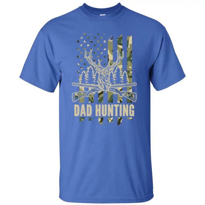 Dad Hunting Camouflage America Flag Deer Hunter Dad Meaningful Gift Tall T-Shirt