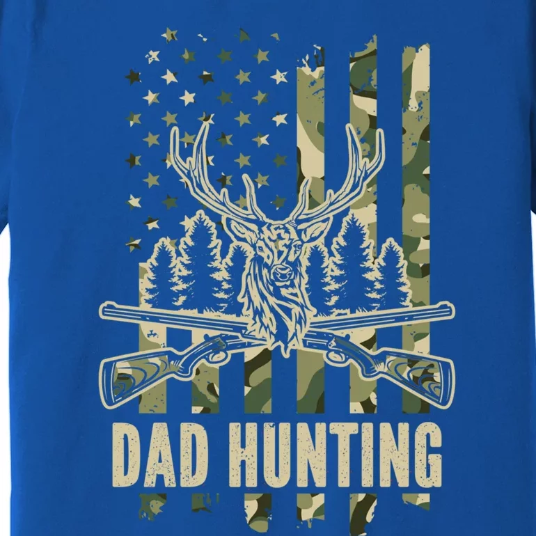 Dad Hunting Camouflage America Flag Deer Hunter Dad Meaningful Gift Premium T-Shirt