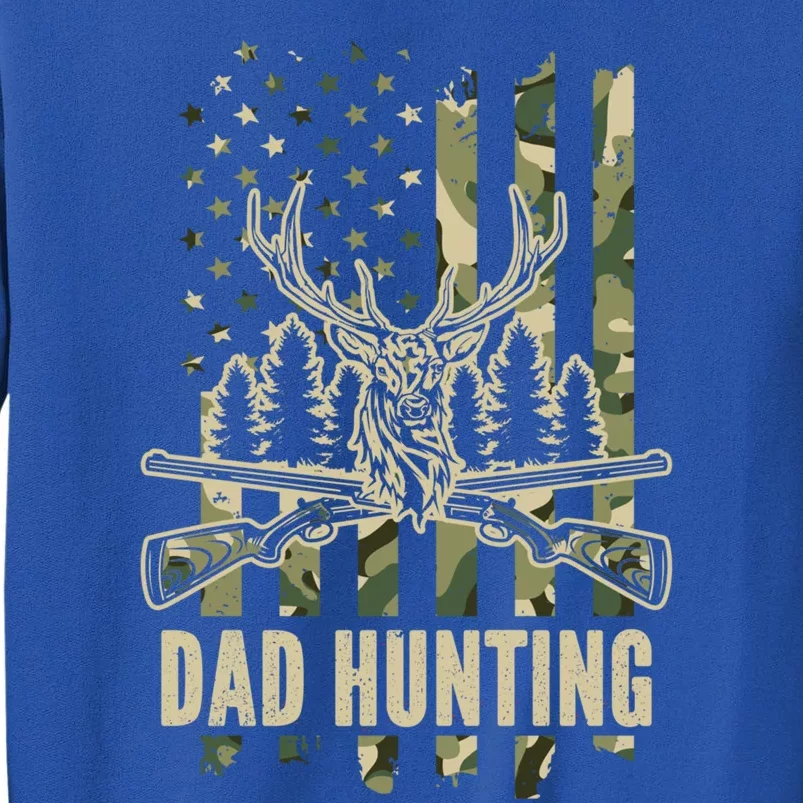 Dad Hunting Camouflage America Flag Deer Hunter Dad Meaningful Gift Tall Sweatshirt