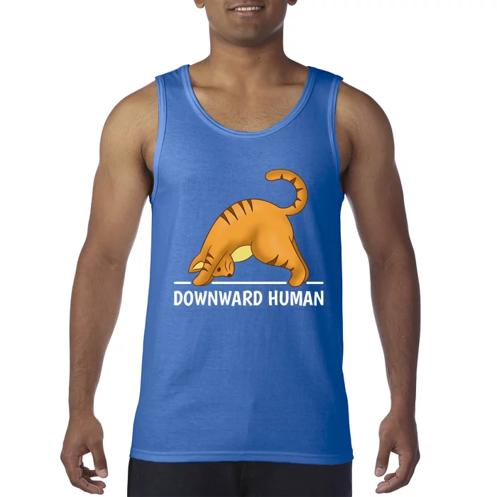 Downward Hu Cat Cute Gift Tank Top