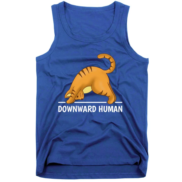 Downward Hu Cat Cute Gift Tank Top