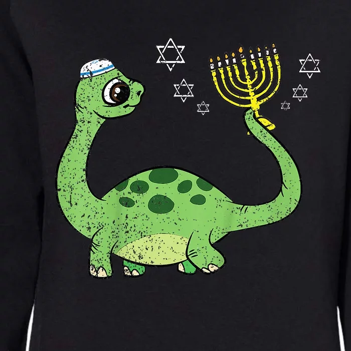 Dinosaur Hanukkah Chanukah Jewish Holiday Star Of David Womens California Wash Sweatshirt