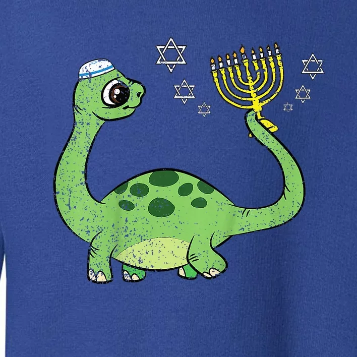 Dinosaur Hanukkah Chanukah Jewish Holiday Star Of David Toddler Sweatshirt