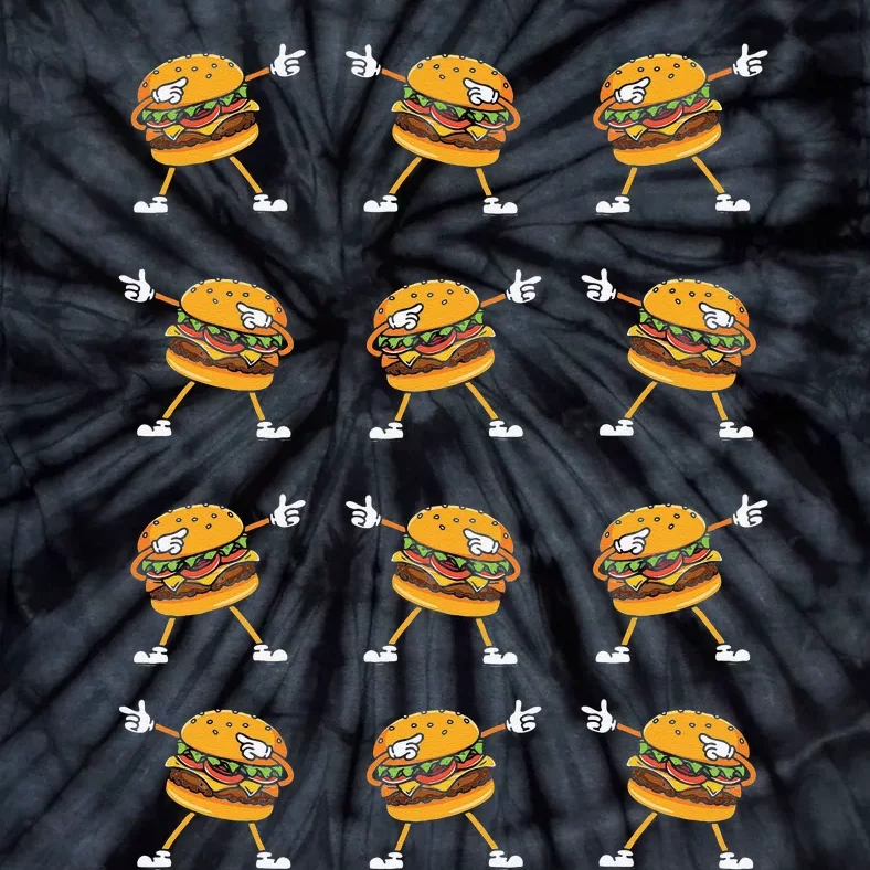 Dabbing Hamburger Cheeseburger Dancing Burger Lovers Cute Tie-Dye T-Shirt