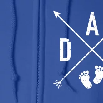 Dad Hipster Cross Feet Cool Gift Full Zip Hoodie