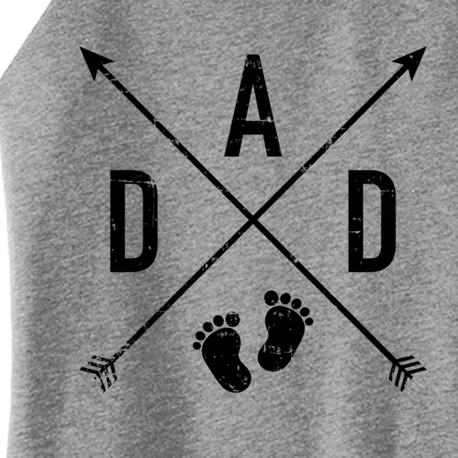 Dad Hipster Cross Feet Cool Gift Women’s Perfect Tri Rocker Tank