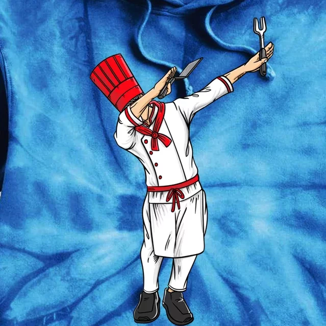 Dabbing Hibachi Chef Gift Funny Japanese Chef Asian Cook Gift Tie Dye Hoodie