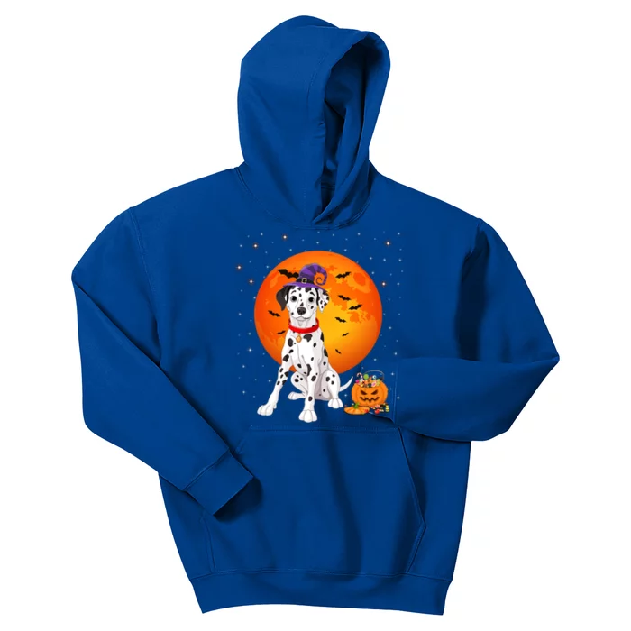 Dalmatian Halloween Costume Pumpkin Dalmatian Gift Kids Hoodie