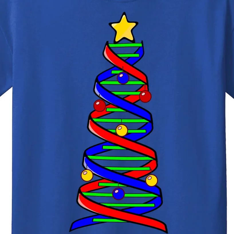 Dna Helix Christmas Tree Life Science Biology Teacher Gift Kids T-Shirt