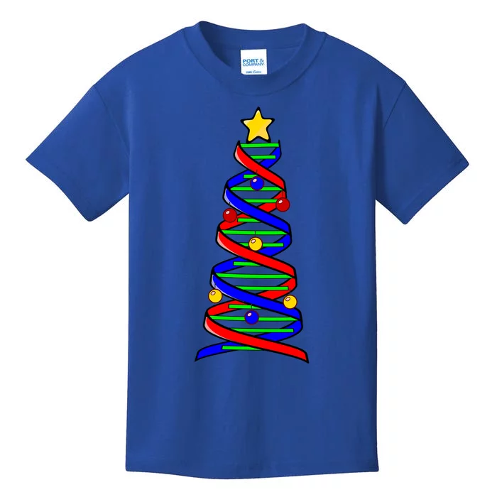 Dna Helix Christmas Tree Life Science Biology Teacher Gift Kids T-Shirt