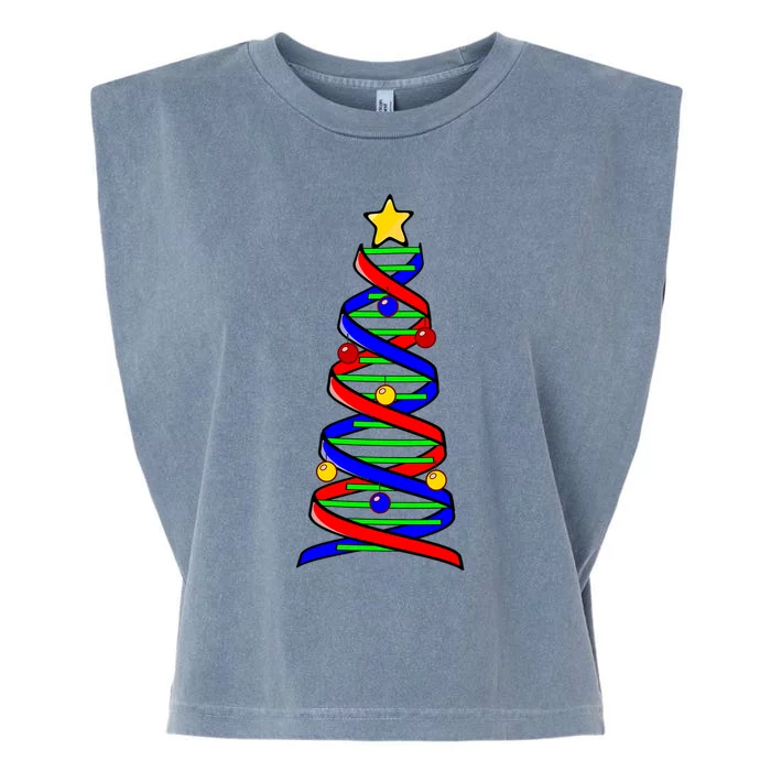 Dna Helix Christmas Tree Life Science Biology Teacher Gift Garment-Dyed Women's Muscle Tee