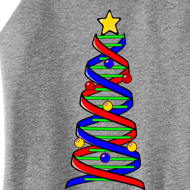 Dna Helix Christmas Tree Life Science Biology Teacher Gift Women’s Perfect Tri Rocker Tank