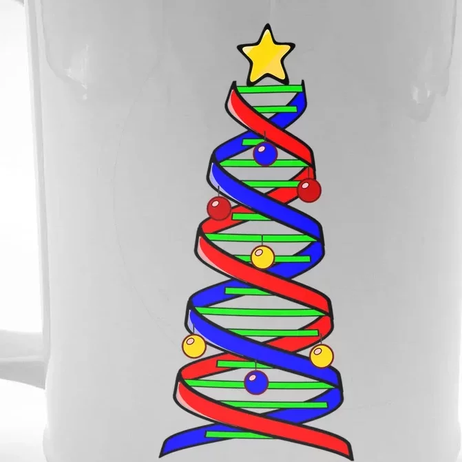 Dna Helix Christmas Tree Life Science Biology Teacher Gift Front & Back Beer Stein