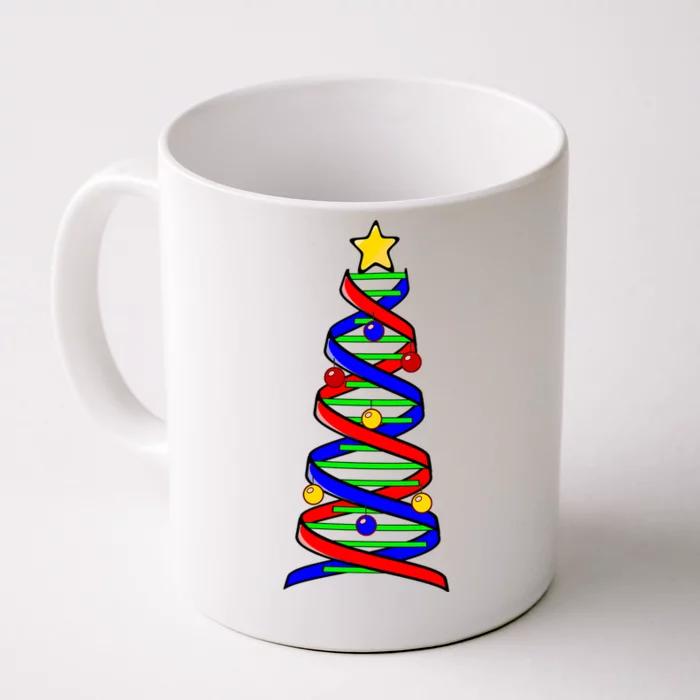 Dna Helix Christmas Tree Life Science Biology Teacher Gift Front & Back Coffee Mug