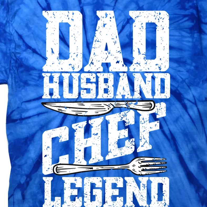 Dad Husband Chef Legend Cook Cooking Funny Chef Gift Tie-Dye T-Shirt