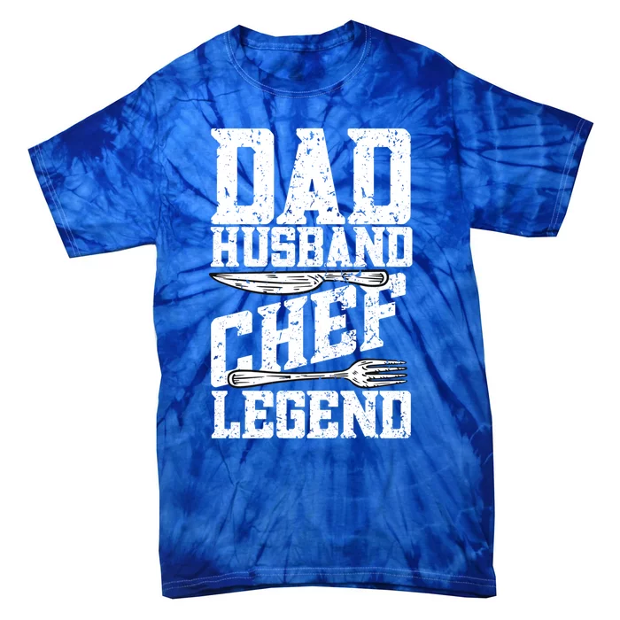 Dad Husband Chef Legend Cook Cooking Funny Chef Gift Tie-Dye T-Shirt