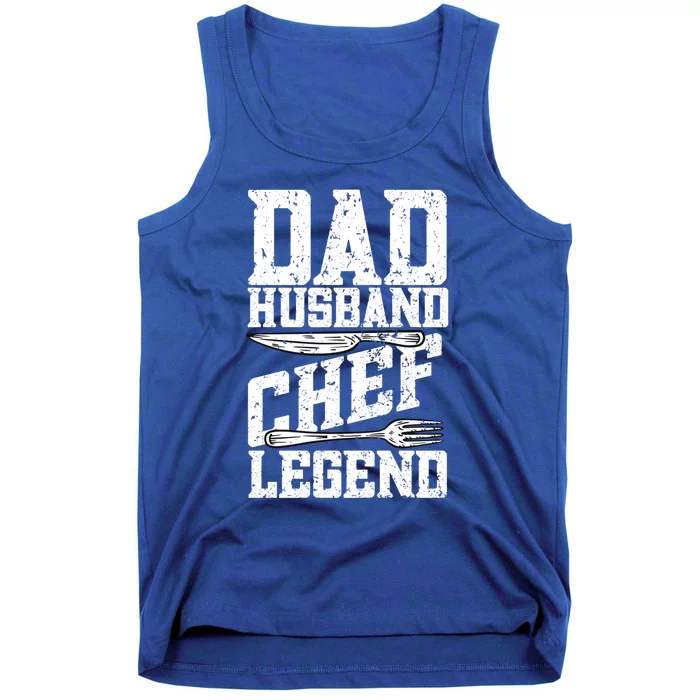 Dad Husband Chef Legend Cook Cooking Funny Chef Gift Tank Top