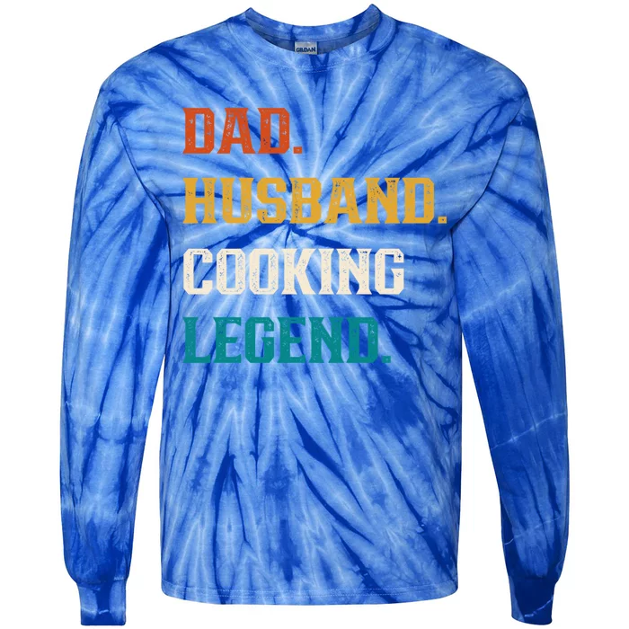 Dad Husband Cooking Legend Cooking Lover Cook Cool Gift Tie-Dye Long Sleeve Shirt