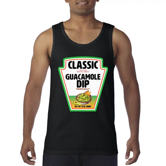 Diy Halloween Costume Guacamole Dip Group Condits Tank Top