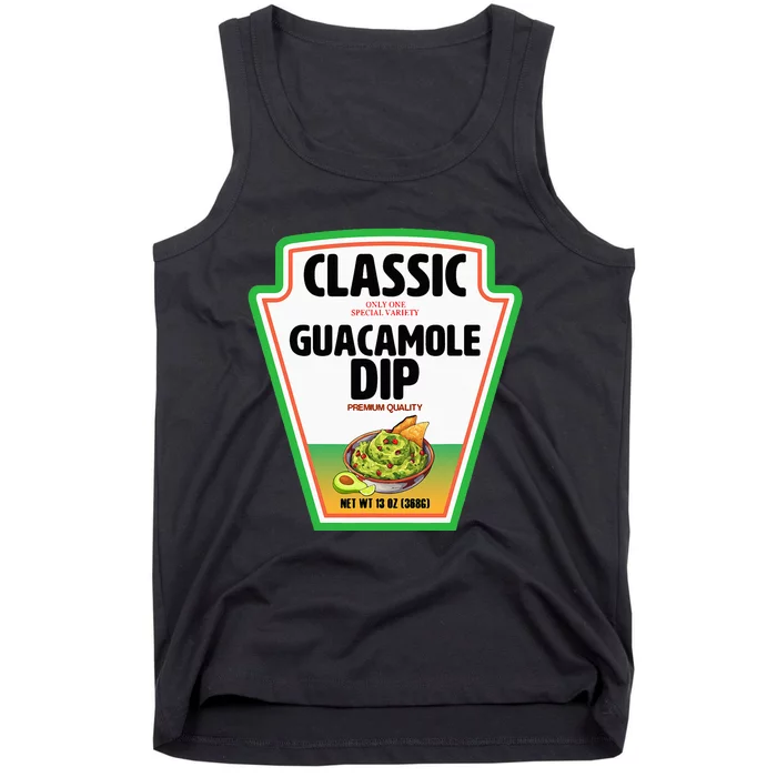 Diy Halloween Costume Guacamole Dip Group Condits Tank Top