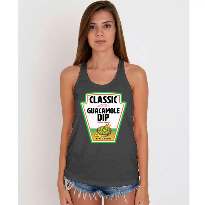 Diy Halloween Costume Guacamole Dip Group Condits Women's Knotted Racerback Tank