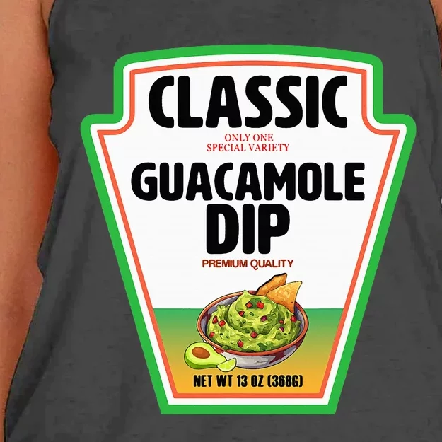 Diy Halloween Costume Guacamole Dip Group Condits Women's Knotted Racerback Tank