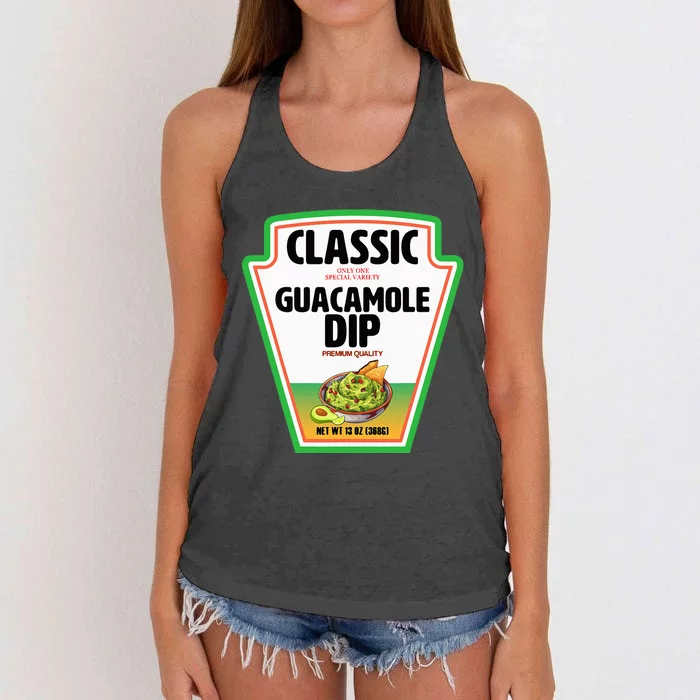 Diy Halloween Costume Guacamole Dip Group Condits Women's Knotted Racerback Tank