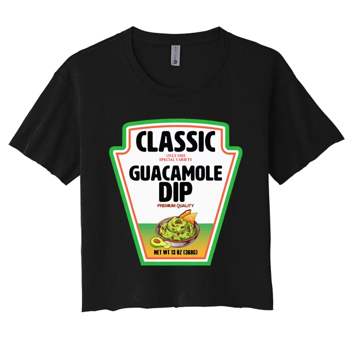 Diy Halloween Costume Guacamole Dip Group Condits Women's Crop Top Tee