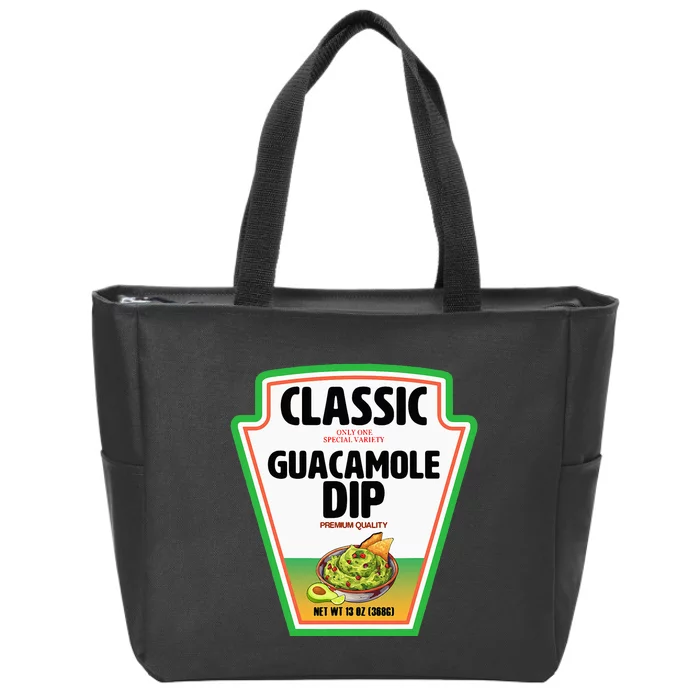 Diy Halloween Costume Guacamole Dip Group Condits Zip Tote Bag