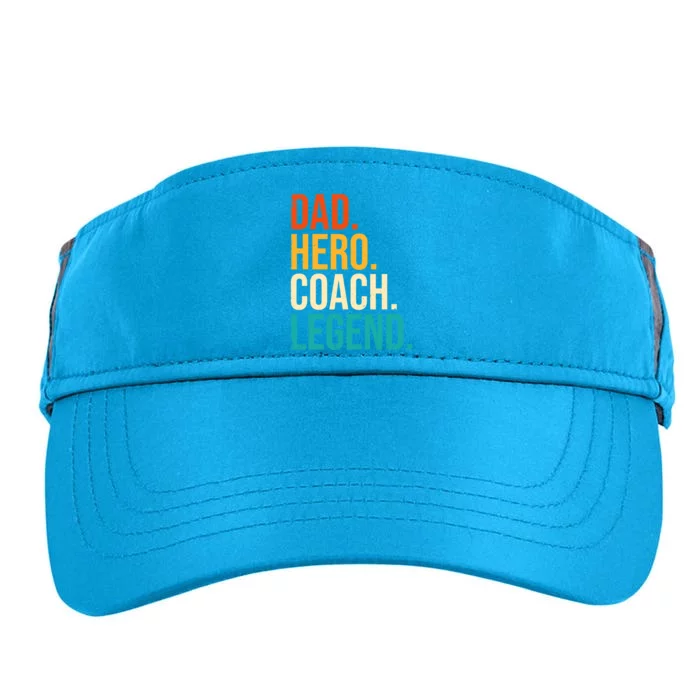 Dad Hero Coach Legend Funny Father's Day Loving Father Adult Drive Performance Visor