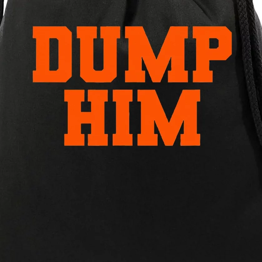 Dump Him Co. Funny Antiboyfriend Blue Classic Fit Crew Neck Drawstring Bag