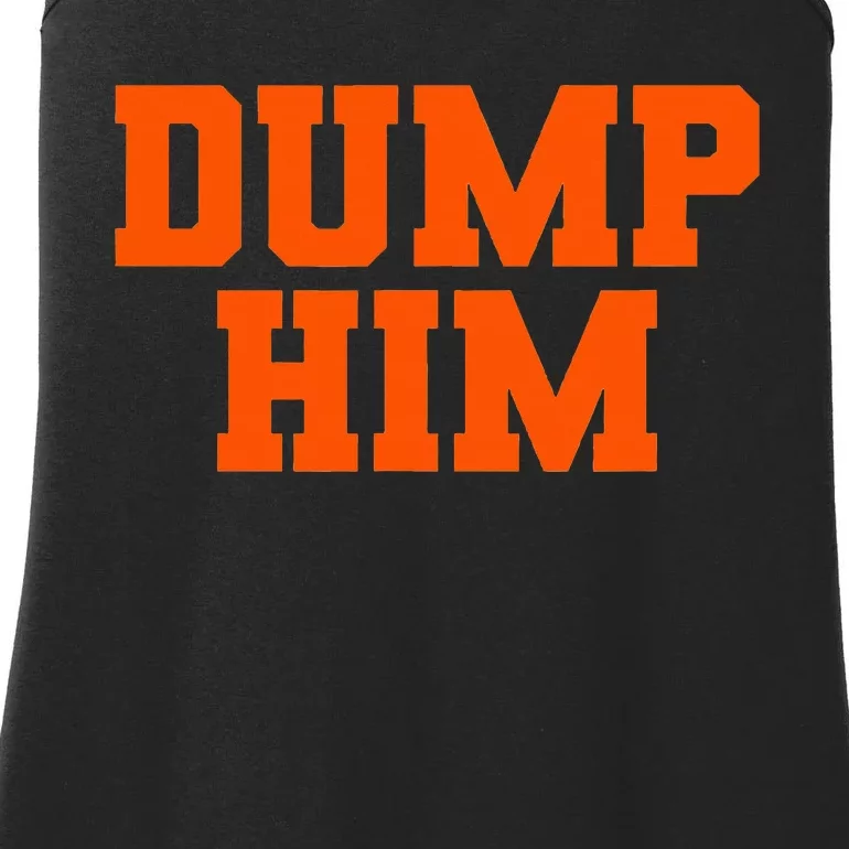 Dump Him Co. Funny Antiboyfriend Blue Classic Fit Crew Neck Ladies Essential Tank