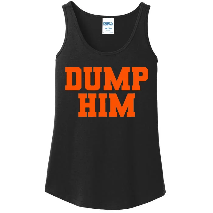 Dump Him Co. Funny Antiboyfriend Blue Classic Fit Crew Neck Ladies Essential Tank