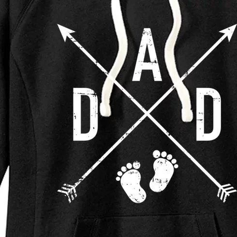 Dad Hipster Cross Feet Gift Women's Fleece Hoodie