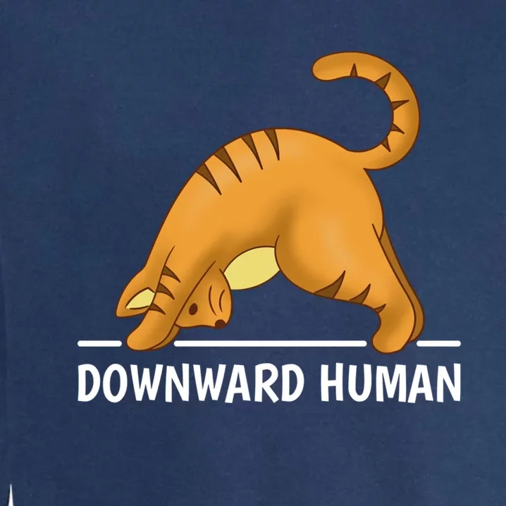 Downward Hu Cat Gift Garment-Dyed Sweatshirt